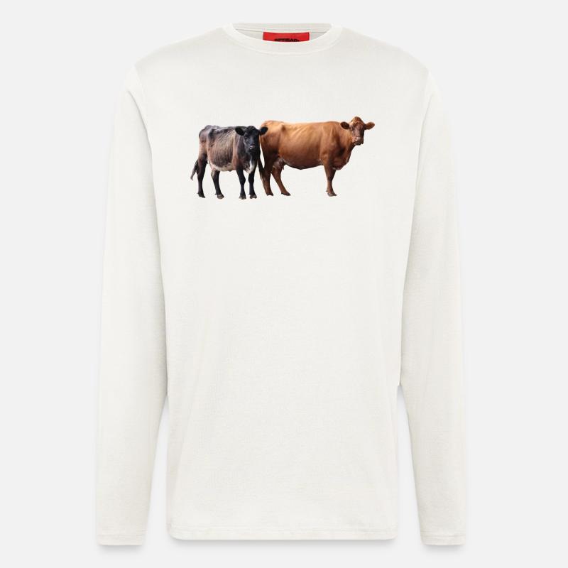two cows - Longsleeve - made by SPREAD  - OFF WHITE