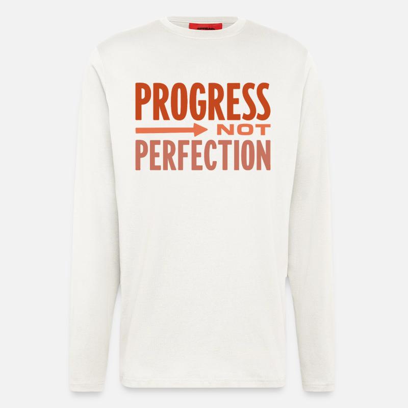 Progress Not Perfection Progress Counts - Longsleeve - made by SPREAD  - OFF WHITE
