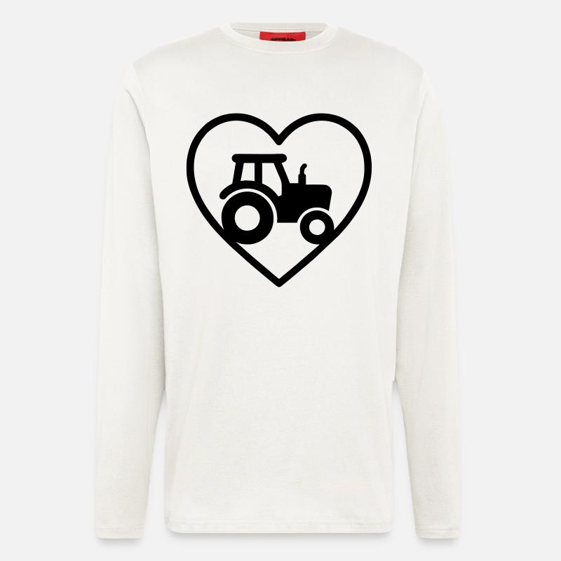 Heart Tractor – Farmer Passion Design - Longsleeve - made by SPREAD - OFF WHITE