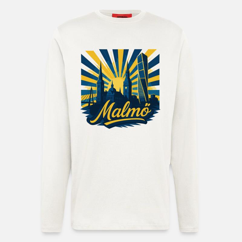 Malmö City Sweden Cool Epic Gift - Longsleeve - made by SPREAD  - OFF WHITE