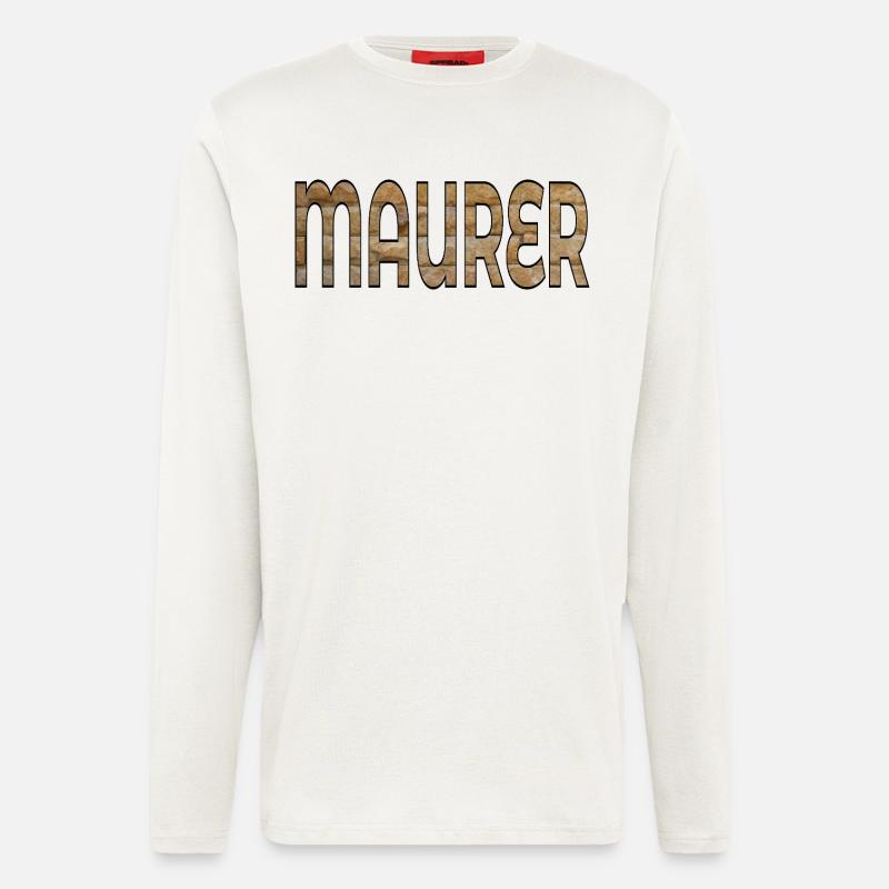 BRICKLAYER BUILDING BRICKS - Longsleeve - made by SPREAD  - OFF WHITE