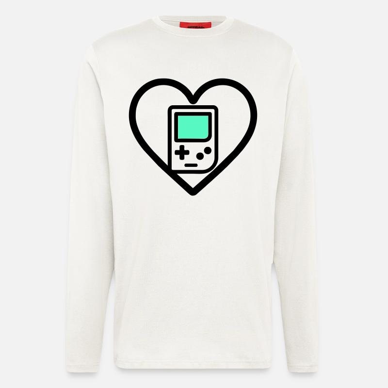 Retro Heart – Retro Handheld Console - Longsleeve - made by SPREAD  - OFF WHITE