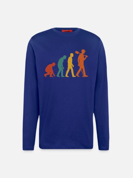 Evolution Of Metal Detecting Enthusiasts - Longsleeve - made by SPREAD - OFF WHITE