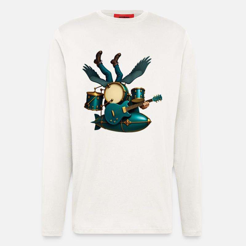 ZEPPELIN BAND – Ton & Bild - Langarmshirt - made by SPREAD  - OFF WHITE