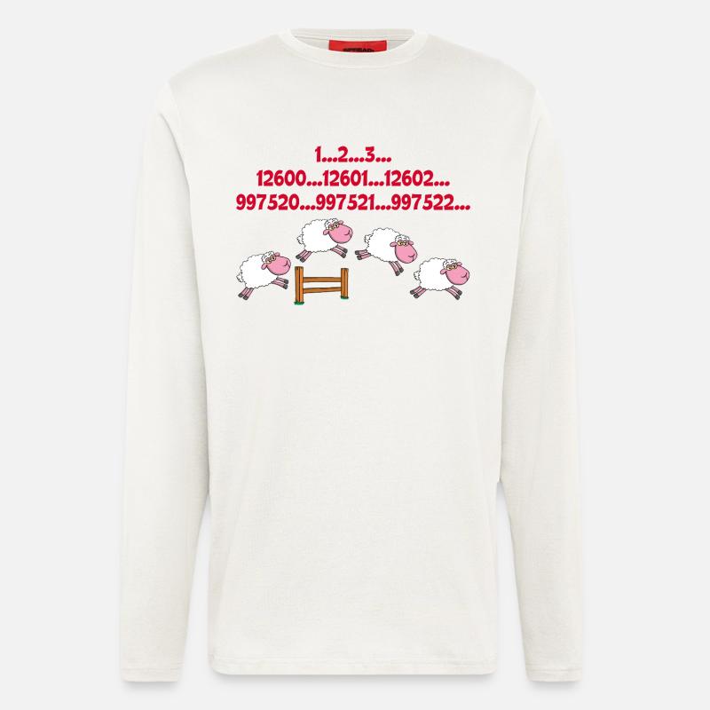 La technique de l'insomniaque - Manches longues bio décontracté fabriqué en UE - OFF WHITE