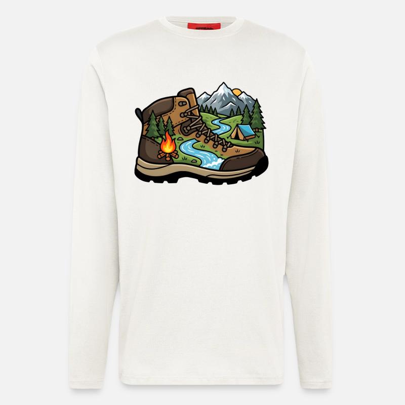 Camp Adventure Boot - Langarmshirt - made by SPREAD  - OFF WHITE