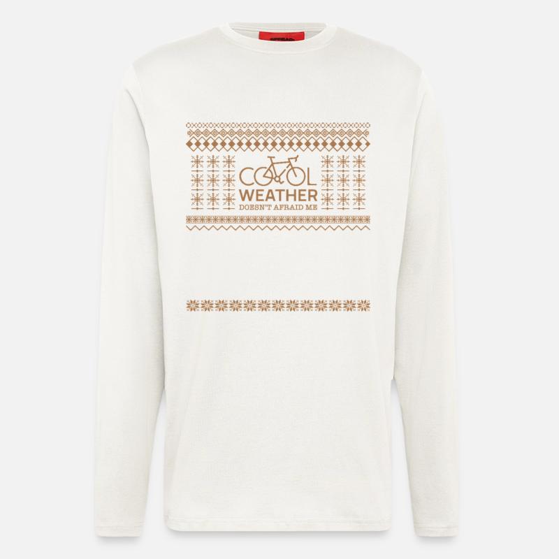 Jacquard Pattern Cycling for Winter - Longsleeve - made by SPREAD  - OFF WHITE