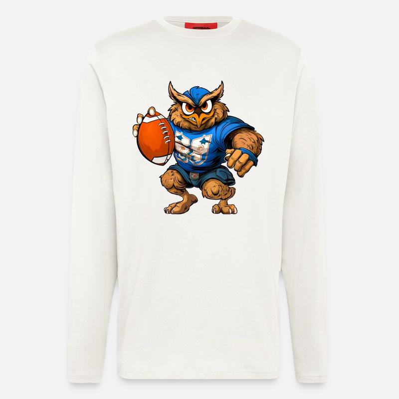 Eulen Rugby - Langarmshirt - made by SPREAD  - OFF WHITE