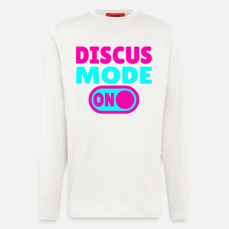 Discus Mode ON - Diskuswerfer - Langarmshirt - made by SPREAD  - OFF WHITE