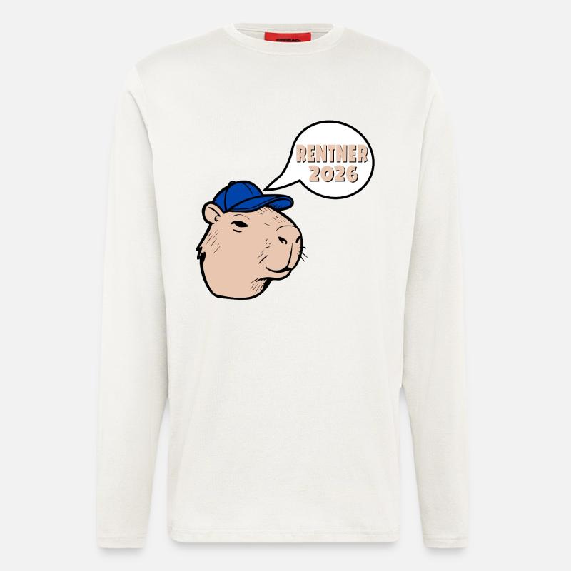 Rentner Rente 2026 Capybara - Langarmshirt - made by SPREAD  - OFF WHITE