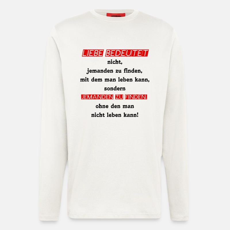 ♡ SPRUCH -> LIEBE BEDEUTET ♡ - Langarmshirt - made by SPREAD  - OFF WHITE