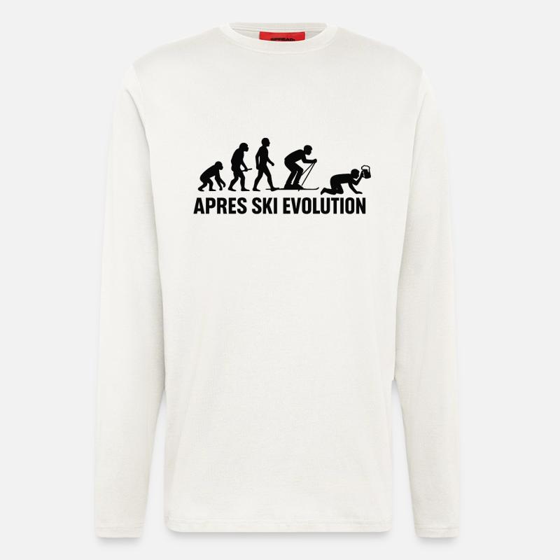 Après Ski Evolution Skiing Ski Holiday - Longsleeve - made by SPREAD  - OFF WHITE