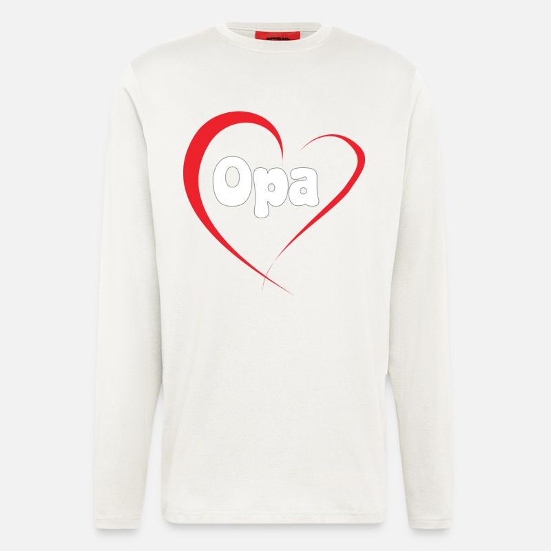 Opa Herzliebe Design - Langarmshirt - made by SPREAD  - OFF WHITE