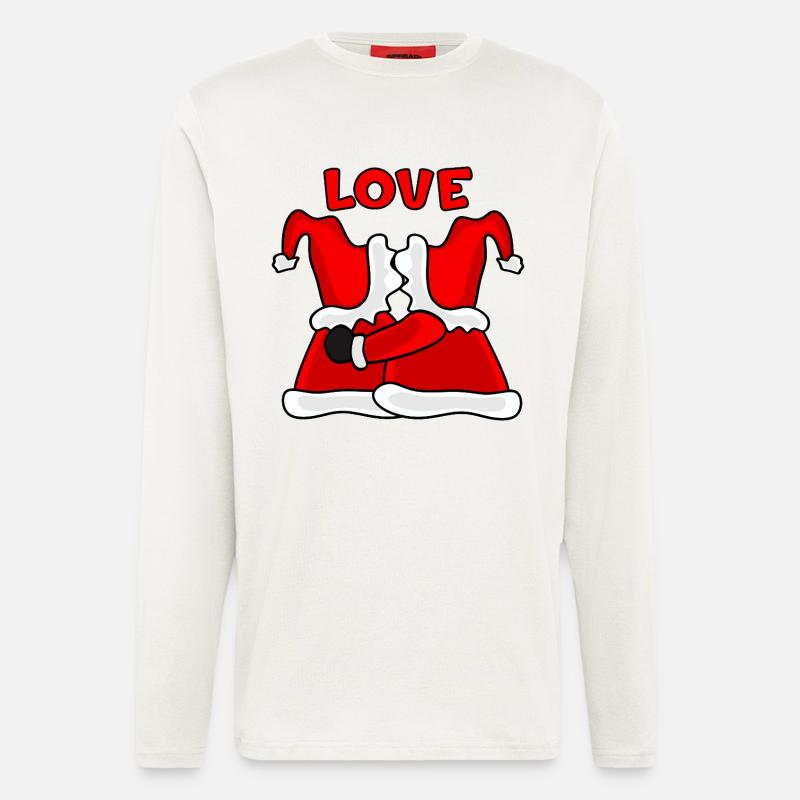 Ich liebe den Weihnachtsmann - Langarmshirt - made by SPREAD  - OFF WHITE