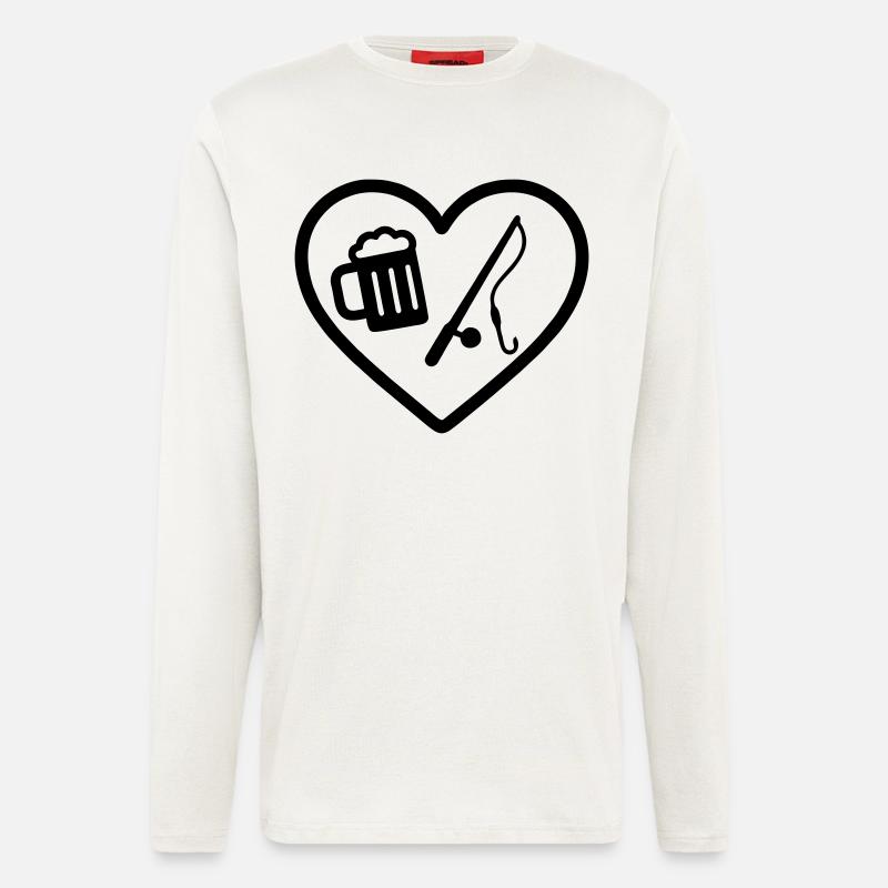 Heart Peach Beer - Langarmshirt - made by SPREAD  - OFF WHITE