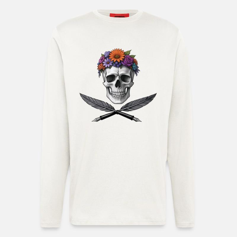 PIRATE-POET – dunkle Hölle - Langarmshirt - made by SPREAD  - OFF WHITE