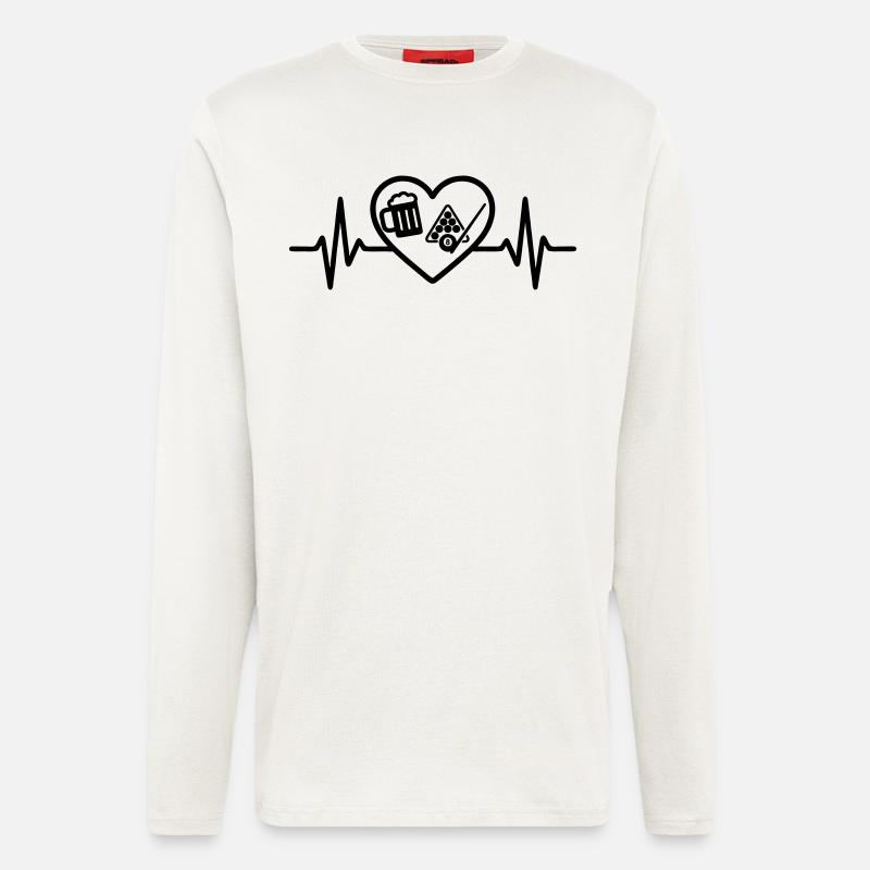 Heart Billiard Beer - Longsleeve - made by SPREAD  - OFF WHITE