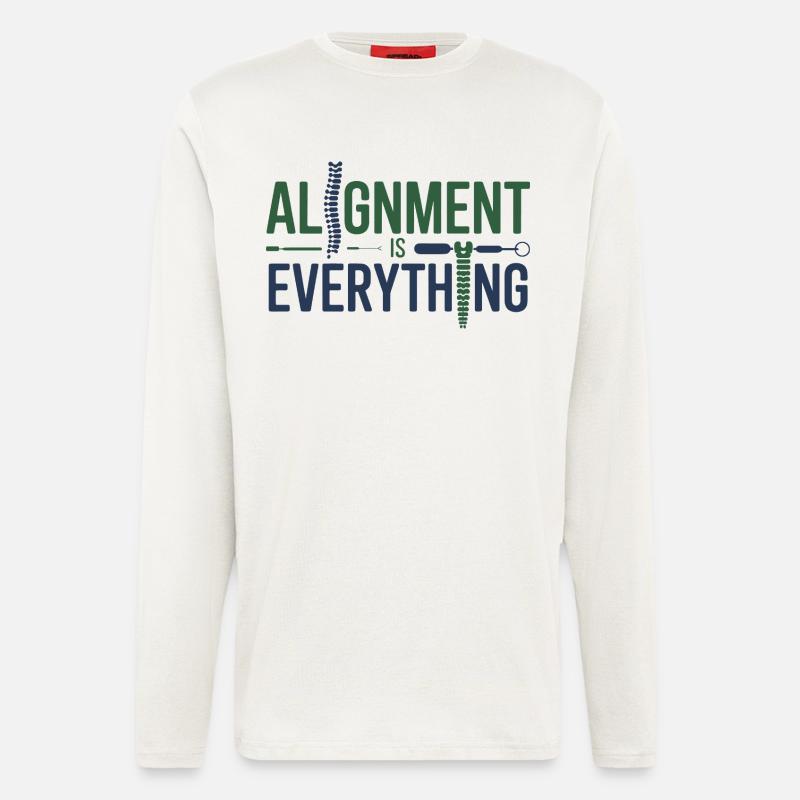 Chiropractor Alignment Is Everything Professional  - Longsleeve - made by SPREAD  - OFF WHITE