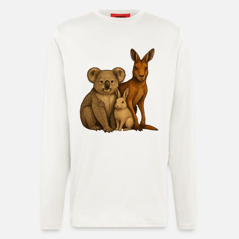 Koala Kangaroo Rabbit - Longsleeve - made by SPREAD  - OFF WHITE