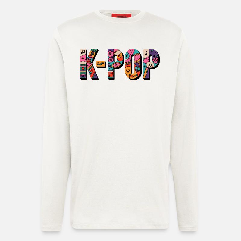 K-POP: Doodle Pop - Longsleeve - made by SPREAD  - OFF WHITE