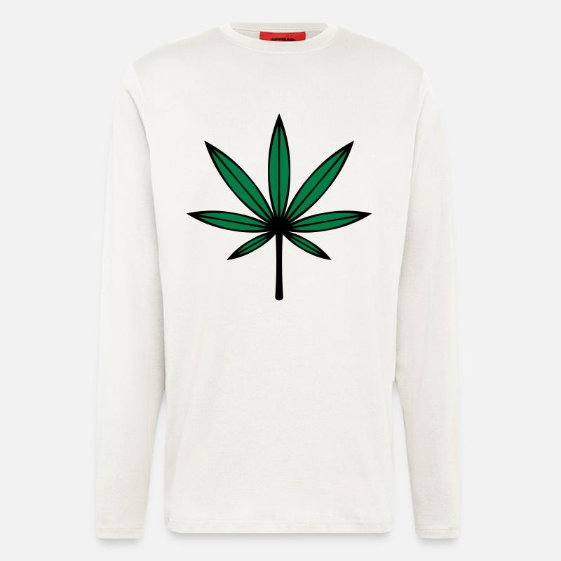 Cannabis / Marijuana / Hemp Leaf (2C) - Longsleeve - made by SPREAD  - OFF WHITE