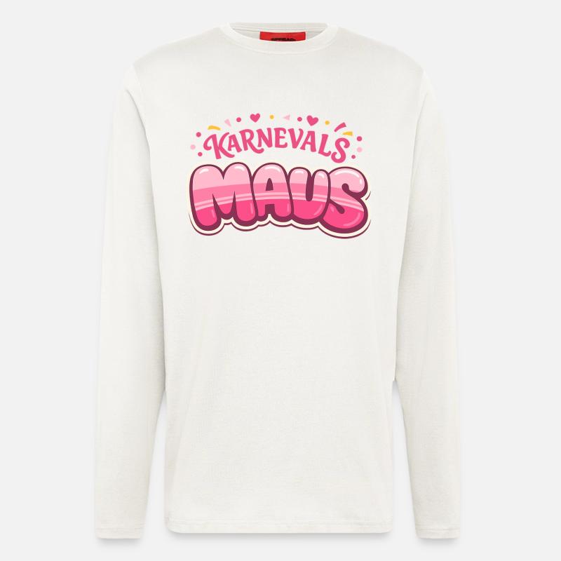 Karnevalsmaus Köln – Kölner Karneval - Langarmshirt - made by SPREAD  - OFF WHITE