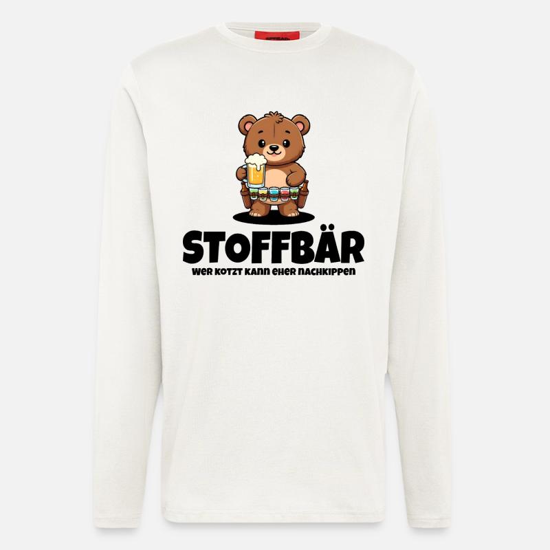 Stuffed Bear - Teddy Bear Motif - Longsleeve - made by SPREAD - OFF WHITE