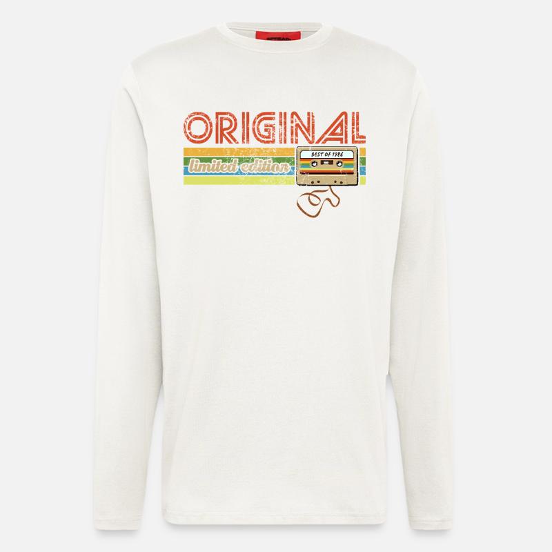 Original 1986 Limited Edition - Kassette - Langarmshirt - made by SPREAD  - OFF WHITE