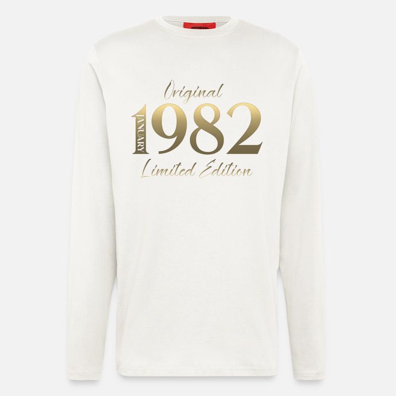 44th Birthday Original January 1982 - Longsleeve - made by SPREAD - OFF WHITE