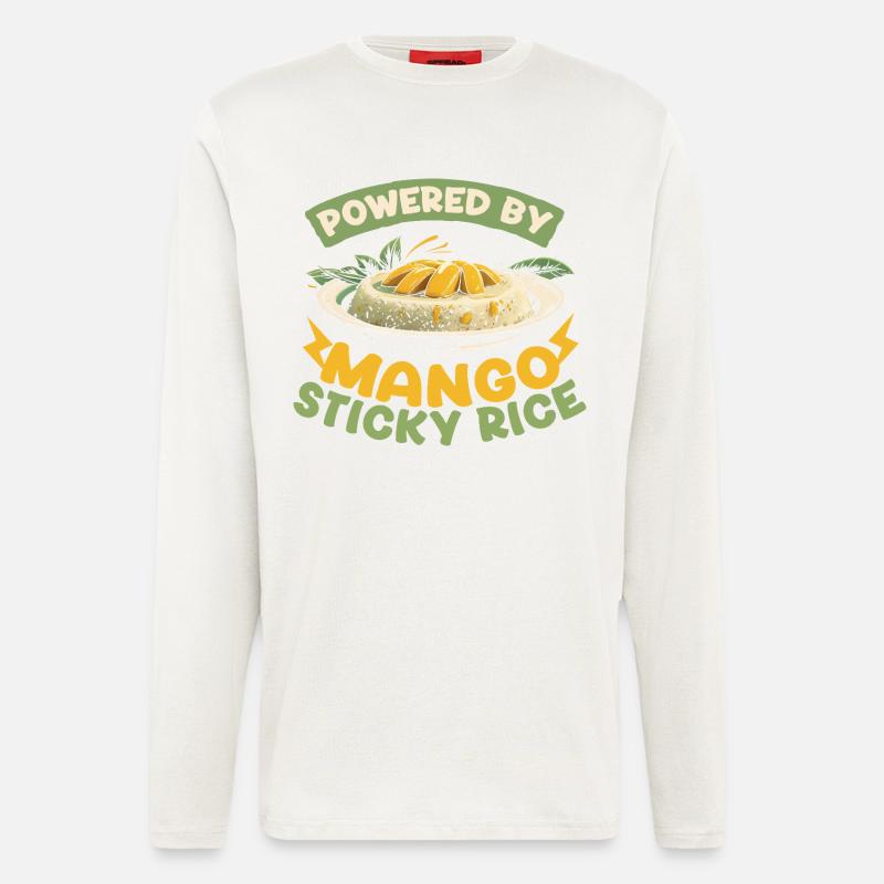Powered By Mango Sticky Rice - Longsleeve - made by SPREAD  - OFF WHITE