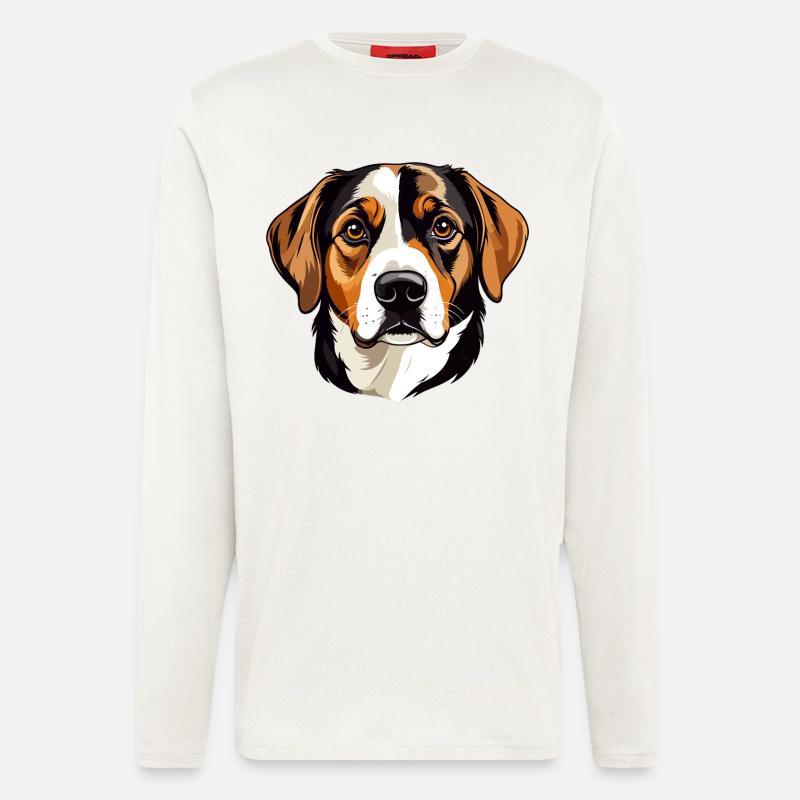 Beagle head vector illustration - Longsleeve - made by SPREAD  - OFF WHITE