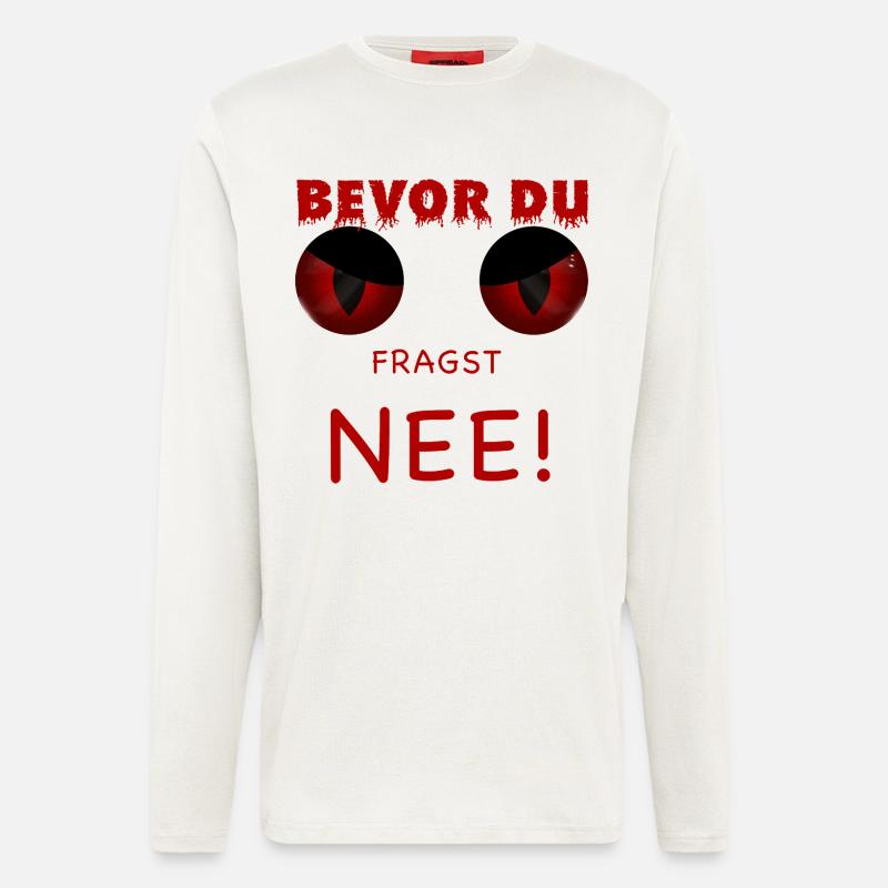 Bevor du fragst - Nee - Langarmshirt - made by SPREAD - OFF WHITE