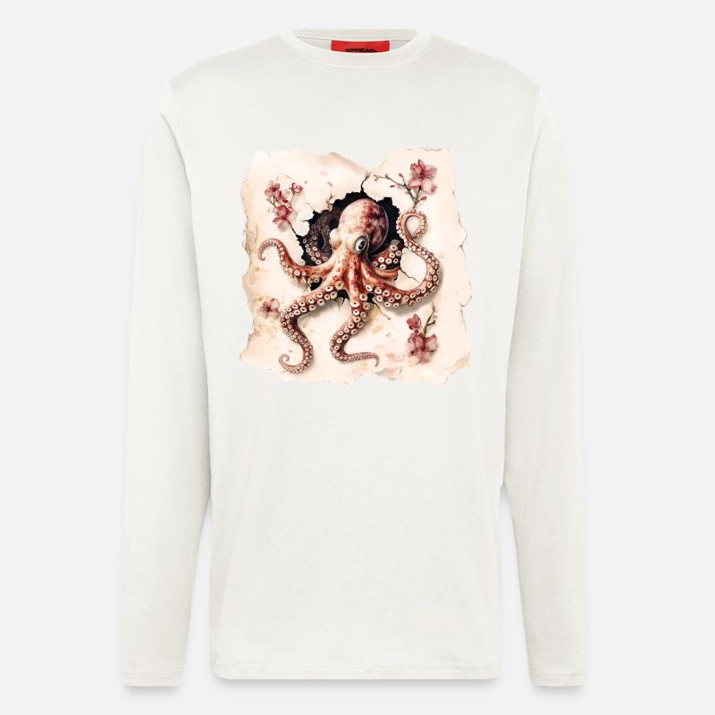 Oktopus - Langarmshirt - made by SPREAD  - OFF WHITE
