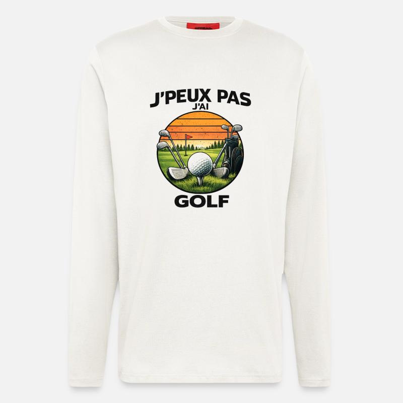 Golf Sunset Retro – Ich kann nicht - Langarmshirt - made by SPREAD  - OFF WHITE