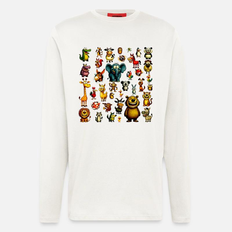 My First Animals - Cute Learning Design - Longsleeve - made by SPREAD  - OFF WHITE