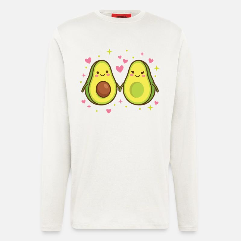 Avocado Love – The Perfect Half - Longsleeve - made by SPREAD  - OFF WHITE