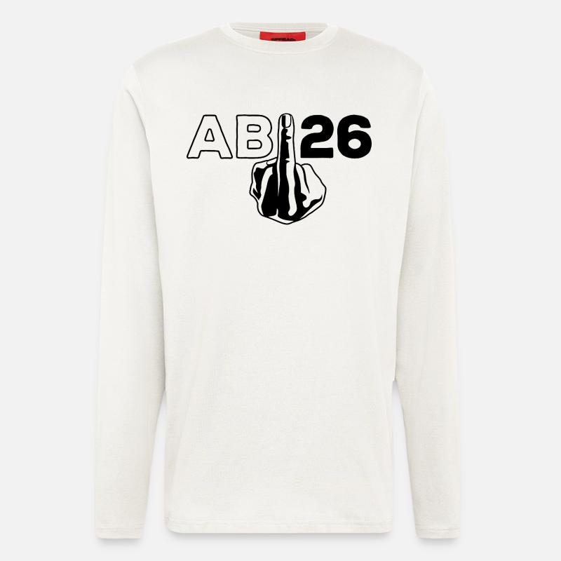 ABI 2026 Middle Finger Abitur - Gift - Longsleeve - made by SPREAD  - OFF WHITE