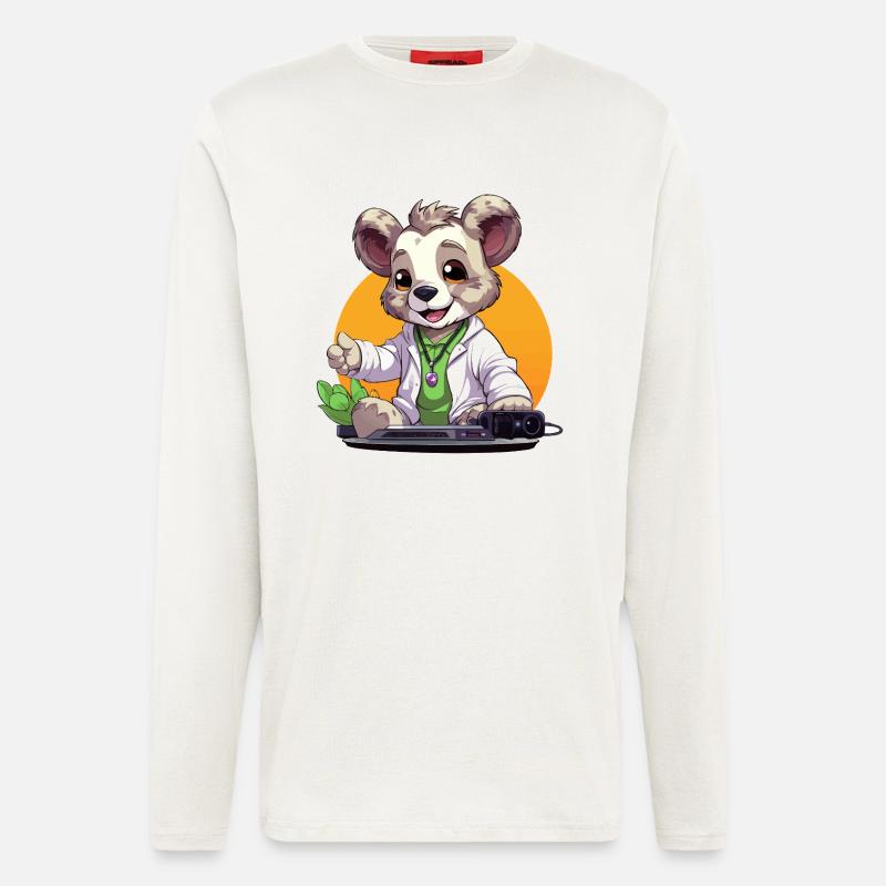 Tech-Koala Creator im Retrolook - Langarmshirt - made by SPREAD  - OFF WHITE