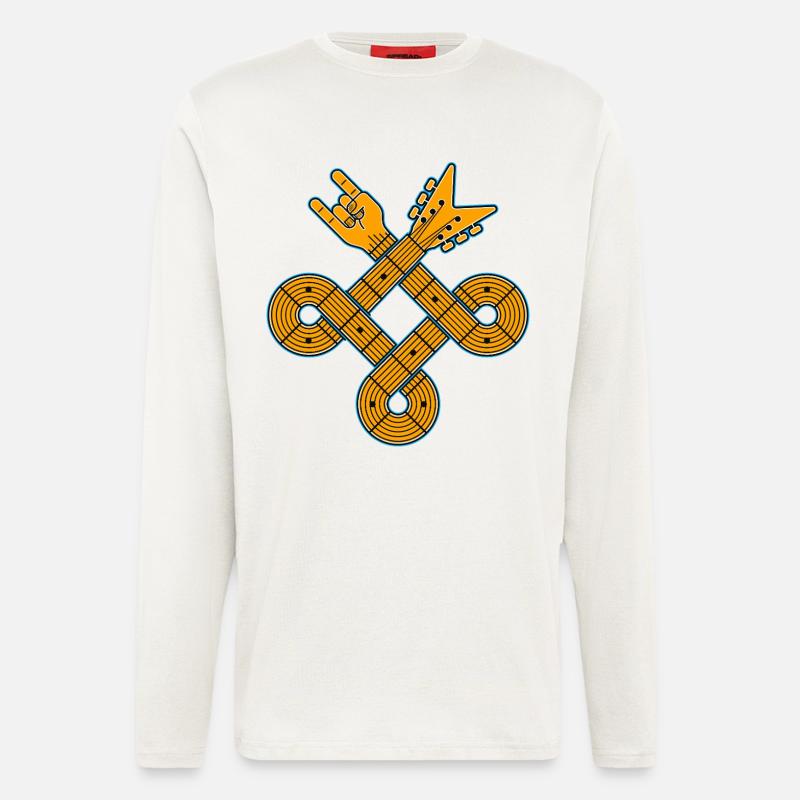 Celtic Knot Guitar Emblem - Langarmshirt - made by SPREAD  - OFF WHITE