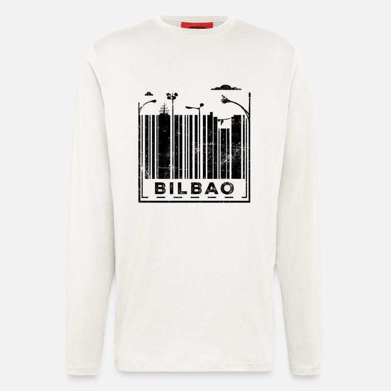 Bilbao barcode - Longsleeve - made by SPREAD  - OFF WHITE