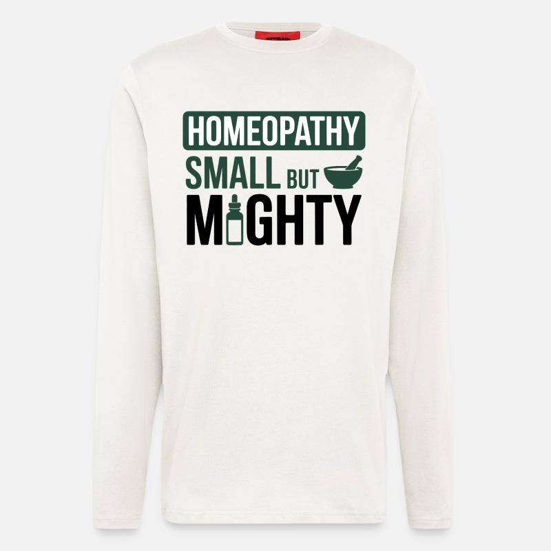 Homöopathie Klein, aber mächtiger Profi - Langarmshirt - made by SPREAD  - OFF WHITE