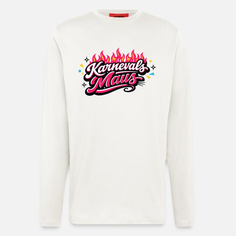 Karnevalsmaus Köln - Kölner Karneval Design - Langarmshirt - made by SPREAD  - OFF WHITE