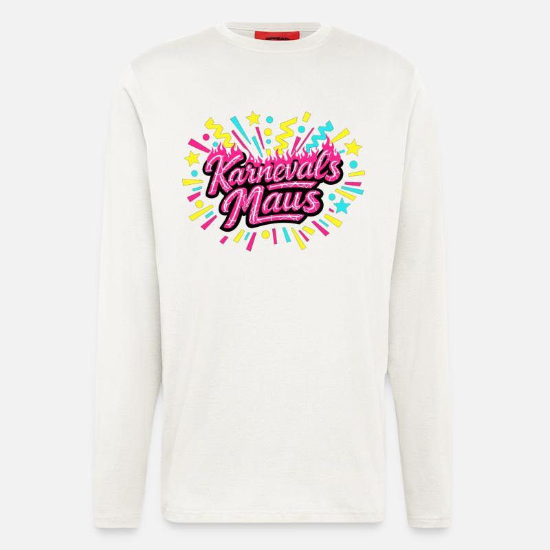 Karnevalsmaus - Karneval Geschenk - Langarmshirt - made by SPREAD  - OFF WHITE