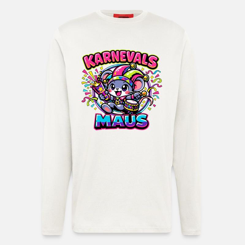 Karnevalsmaus Karneval Kostüm - Langarmshirt - made by SPREAD  - OFF WHITE