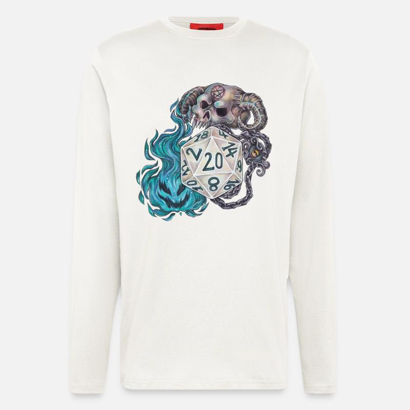 Rollenspiel Tabletop D20 Würfel Geschenk Warlock - Langarmshirt - made by SPREAD  - OFF WHITE