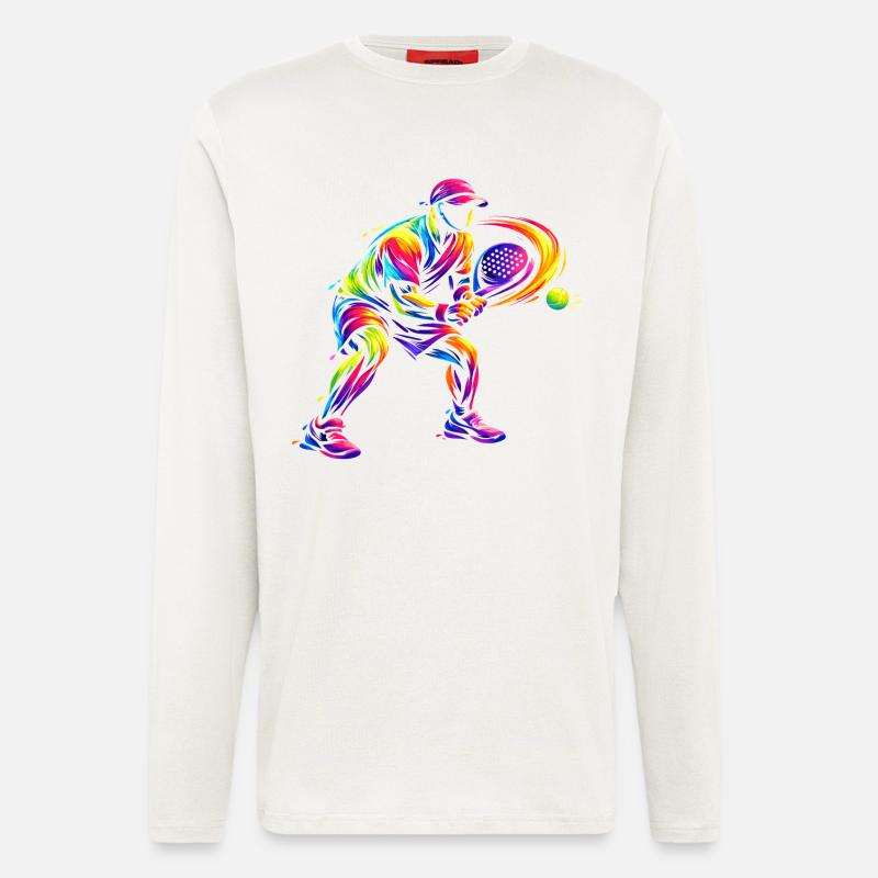 Padelspieler Geschenk Kinder Junge Leidenschaft - Langarmshirt - made by SPREAD  - OFF WHITE