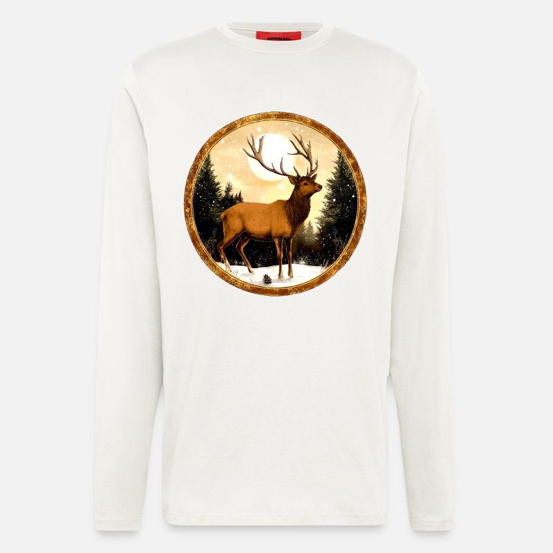 Hirsche Style - Langarmshirt - made by SPREAD  - OFF WHITE