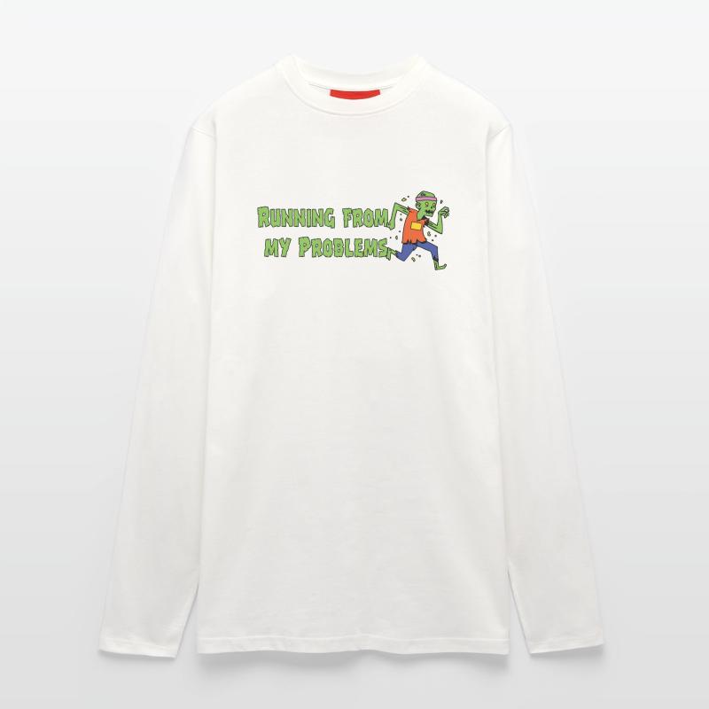 Running from my problems – Funny Zombie Saying Longsleeve - made by SPREAD 
