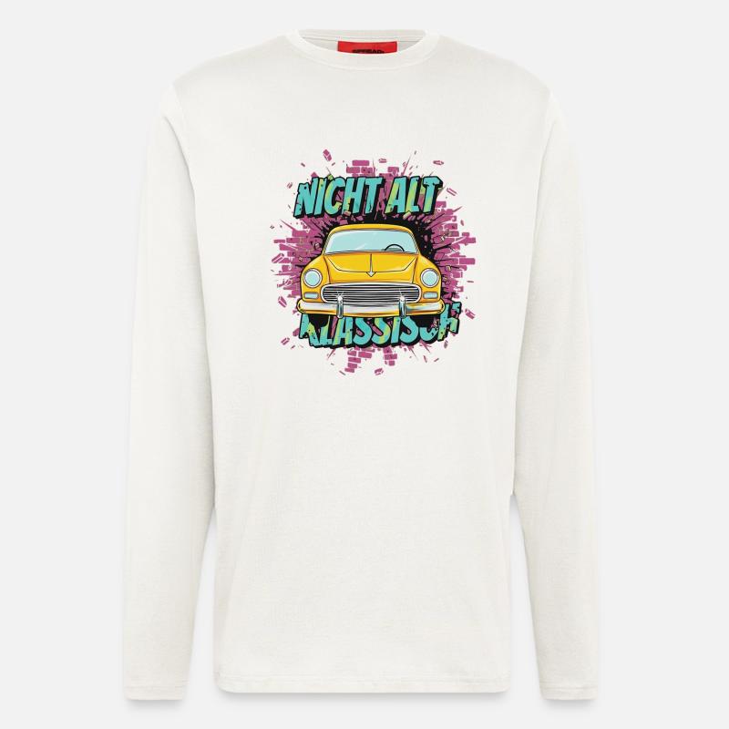 Oldtimer Auto – Nicht Alt Klassisch - Langarmshirt - made by SPREAD  - OFF WHITE