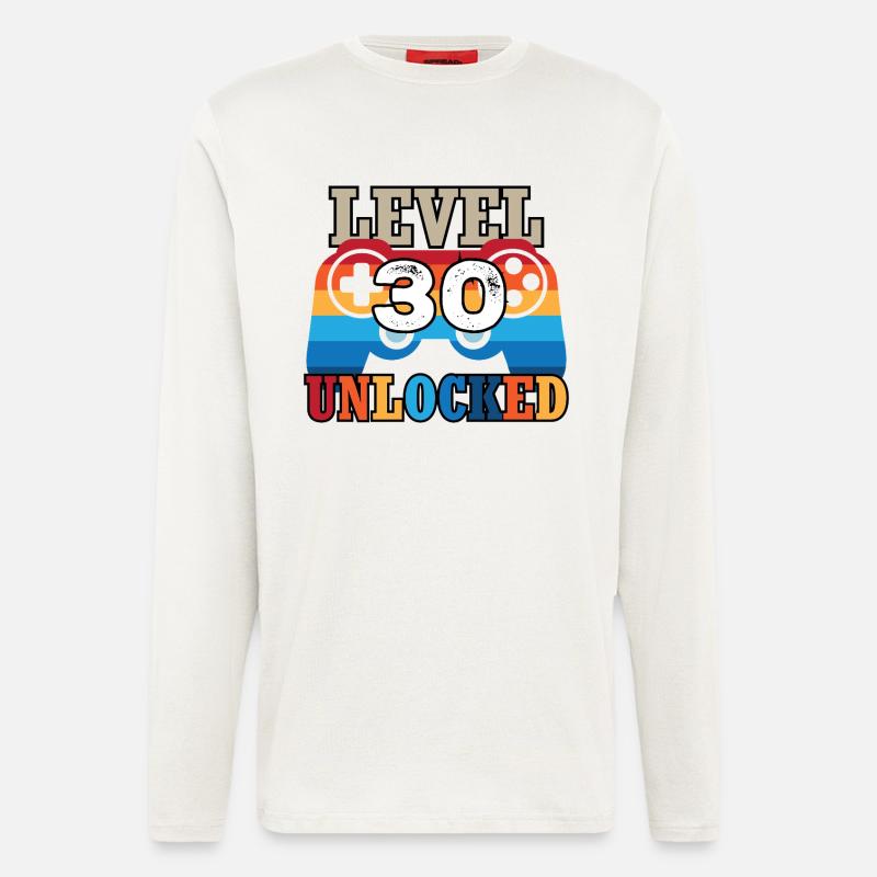 30e anniversaire 30 ans de jeu - Manches longues bio décontracté fabriqué en UE - OFF WHITE